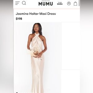 Show Me your Mumu Jasmine halter maxi bridesmaid dress size medium